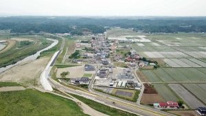宮城県大郷町でドローン空撮を実施。自然あふれる田園風景を上空から撮影しました。ご依頼はVPKまで。